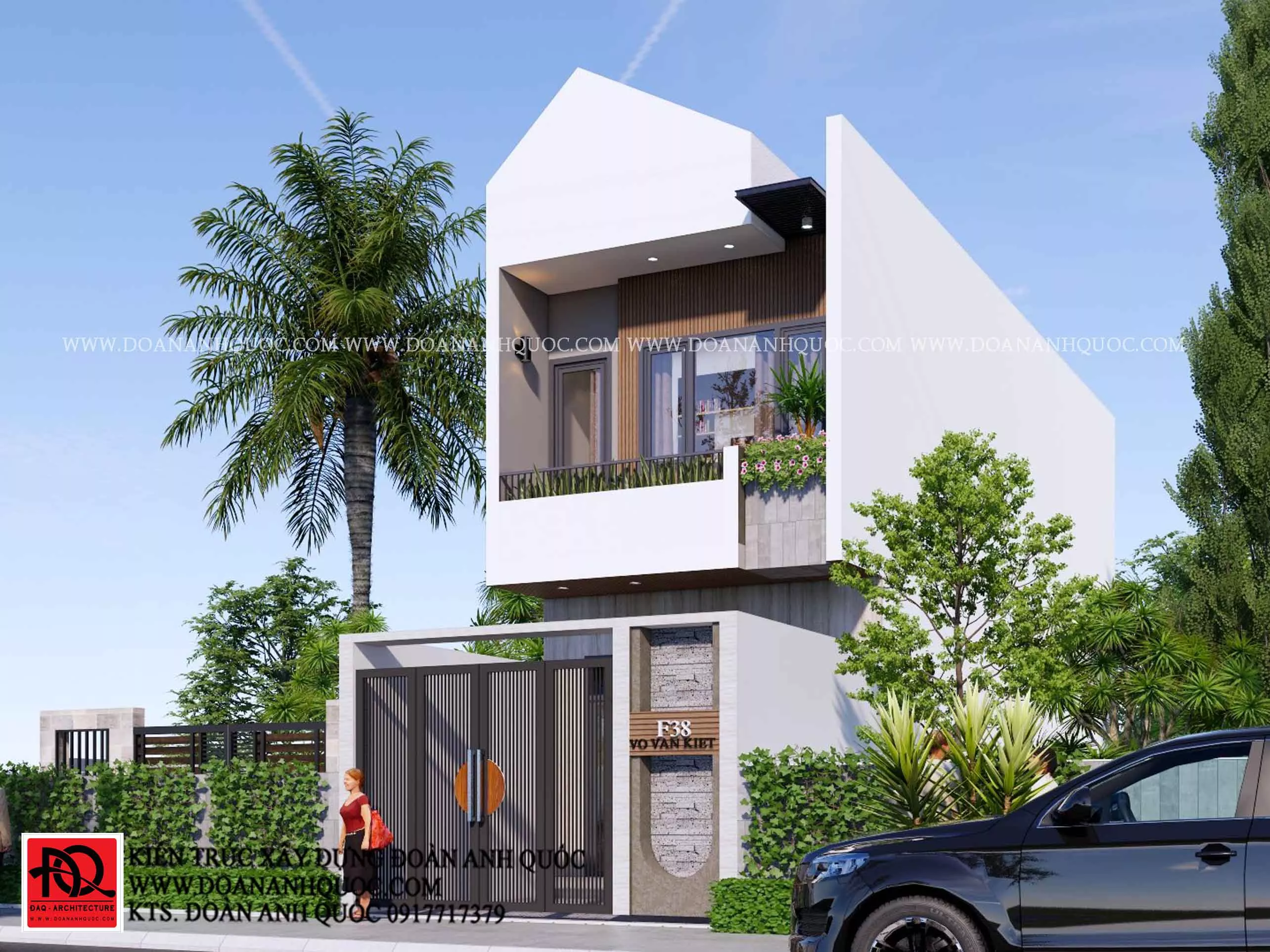 Thiết kế thi công trọn gói nhà phố hiện đại 5x15m tại Phan Thiết, Bình Thuận